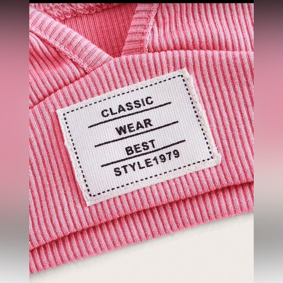 Classic Pink Ribbed Top - Picture 4 of 4